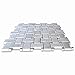 Stone Center Online Carrara White Marble 1x2 Basketweave Mosaic Tile w/Cinderella Gray Tan Dots Polished Kitchen Bath Wall Floor Backsplash Shower (1 Sheet)