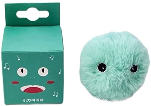Qklovni 1/3 balles de jeu pour chat, jouets interactifs en peluche avec 3 sons d'animaux réalistes, jouets amusants pour l'exercice des chats (bleu) Cover