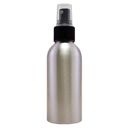 Botella de aluminio 4 fl oz con spray negro miniatura 1