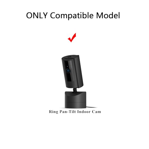 2 Pack Adjustable Wall Mount Compatible with Ring Pan-Tilt Indoor Camera Wall Mount Black Ceiling Mounting Bracket 180 Degree for Surveillance Outdoor Indoor, Easy to Install (NOT Included The Cam)