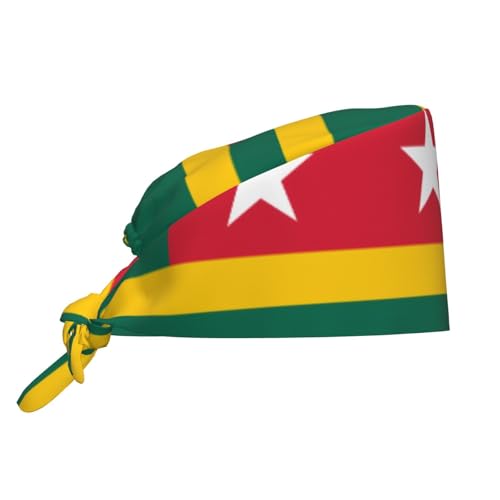 WHJSSF Casquette de travail avec imprimé drapeau du Togo pour femme et homme, réglable, absorbant la transpiration, respirant, noir