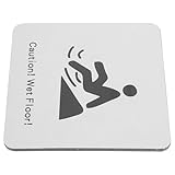 CHILDWEET Placa Autoadhesiva de Advertencia para Piso Mojado Cinta Adhesiva para Fijación Fácil, Señal de Precaución para Suelos Resbaladizos en Tiendas y Baños Interiores
