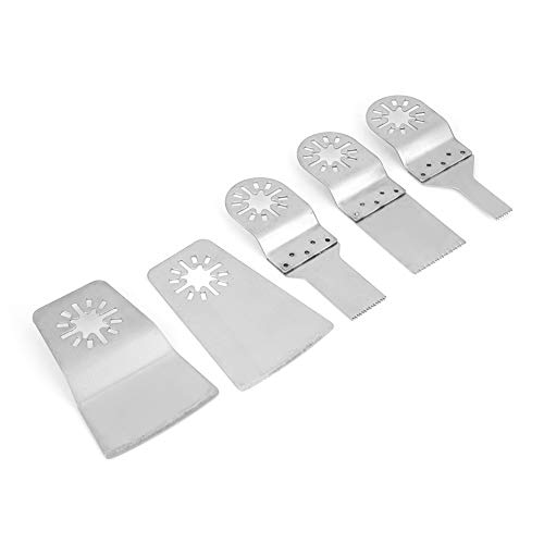 10,20,31,51,51,51 Mm de Acero Inoxidable Hool Oscilante de Hojas de Sierra Multi para Eliminar la Pintura Terca, Alfombras y Subcontras, para Cortar Metal Suave, Madera, Plástico