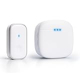 ワイヤレスチャイム 玄関ドアベル 呼び鈴 呼び出しチャイム 音と光で呼び出し 36曲 4段階音量調節 防水 防塵 介護 飲食店/玄関/浴室などに適用 最高200M無線範囲 (ホワイト 1送信機 1受信機)