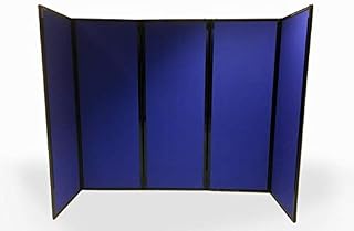 PPC Mobile Fabric Room Divider Lightweight Office Screen 1.22m (4') High (Black, 3.99m (13'1") 6 Panels)