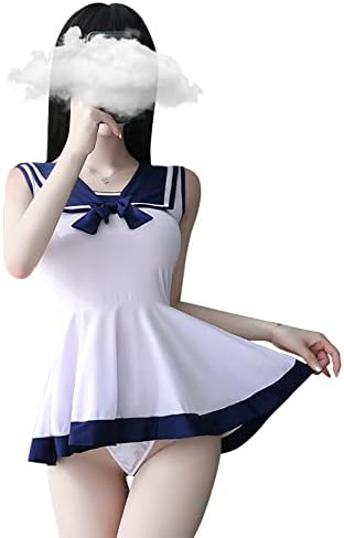 Sexy Japanese schoolgirl uniform temptation anime cosplay cute underwear loose nightdress