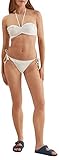 Women'secret Braga Bikini Lazos Bordado Blanco Juego, Marfil, XL para Mujer
