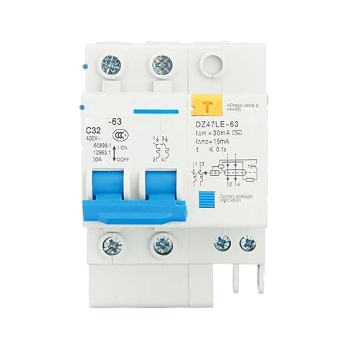 Disjoncteur domestique 4.5ka interrupteur air protection fuite 2P