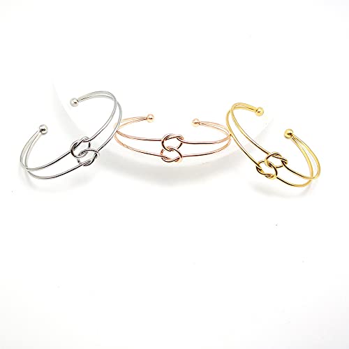 Valentines Day Gifts 925 Silver Bangle Bracelet Finish Cuff Bangle Fashion Adjustable Bracelet Simple Open Style Christmas New Year Jewelry Gift For Girls And Women (Rose Gold) #TOP1