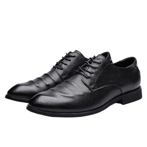 Men's Lace up Leather Oxfords Shoes for Office Work Wedding Events Vintage Style