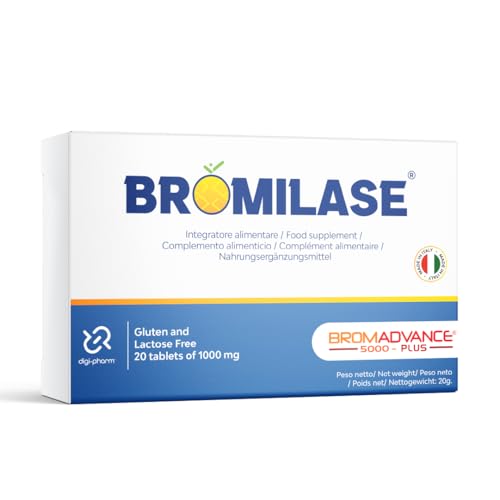 Bromilase Bromelina Detox Potente Drenante Diureticos retencion de liquidos muy rapido y efectivo mujer con Centella Asiatica Cola de Caballo Enzimas Digestivas 20 Cps Made in Italy