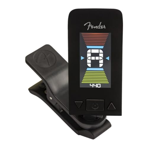 Image of Fender Original Clip-On Tuner for Electric Guitar, Bass Guitar, Mandolin, Ukulele, Violin, and Banjo - Daphne Blue