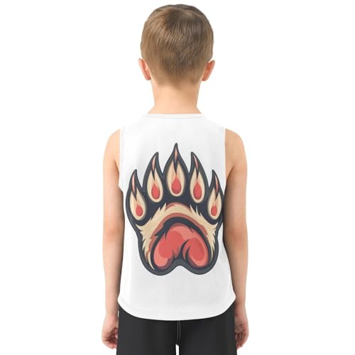 Boys Tank Top Shirts Cartoon Wolfs Paw Sleeveless T-Shirts Crew Neck for Kids Clothing Children3