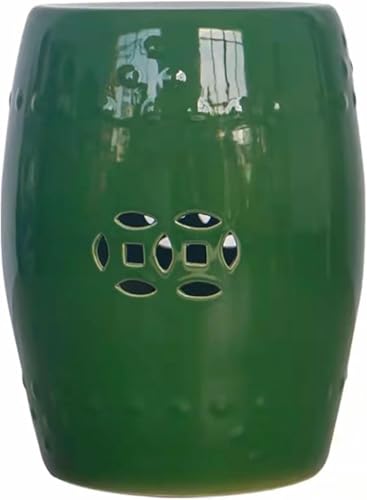 Taburete de jardín de cerámica, mesa auxiliar decorativa para el hogar, taburete para zapatos de entrada para espacios pequeños, estante redondo para flores para sala de estar, pasillo, patio