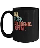 Sologenic Crypto, Eat Sleep Sologenic Repeat Mug 15oz, black