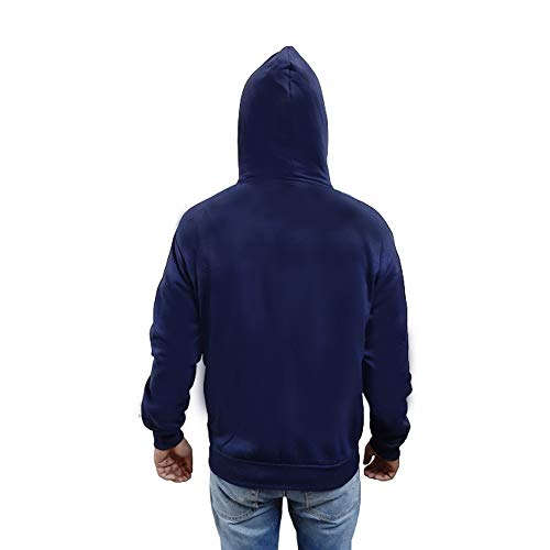 Image of Niue Boy's Winter Warm Hooded Denim Jacket (Blue,X-Large)