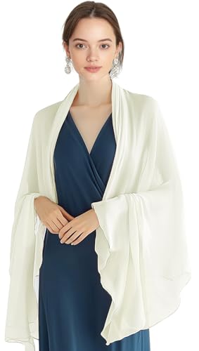 Châle en mousseline femme grand foulard transparent de cérémonie