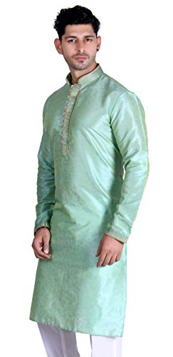Image of MEN'S FIELD Cotton Silk Straight Kurta for Men (DN1)