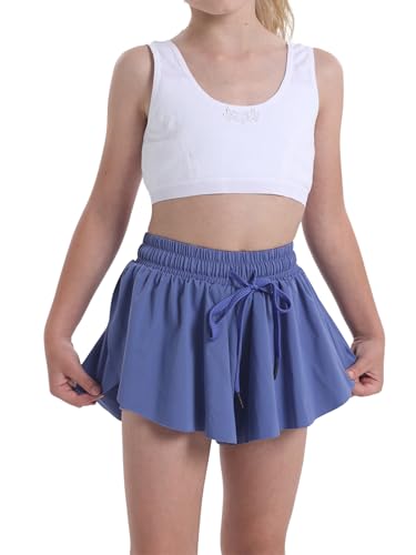 Image of Flowy Shorts for Teen Girls Athletic Running Youth Butterfly Shorts