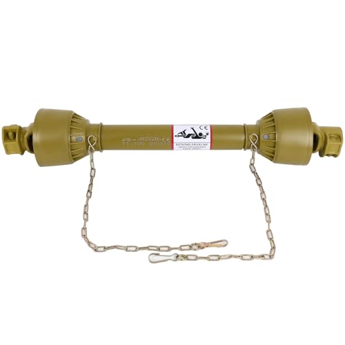 ECCPP PTO Shaft 27.5-40.55 PTO Shaft Fit for Bush Hog Finish Mower Tractor 1-3/8 PTO Drive Shaft 6 Splines Both Ends PTO Driveline Shaft Series 1 PTO Shaft without Slip Clutch (Yellow)