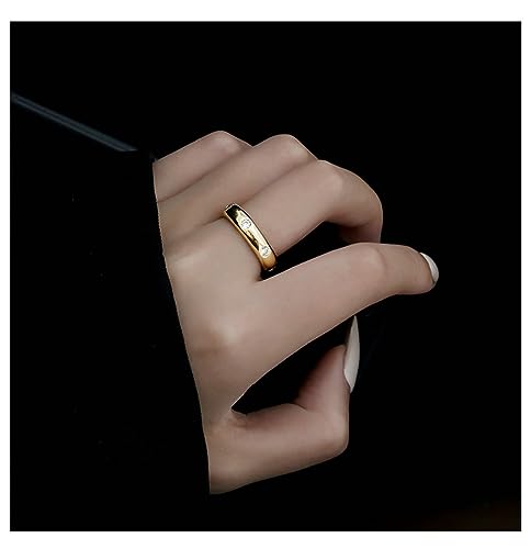 Cubic Zirconia Band Ring for Women CZ Dainty Simple Size 7 Promise Wedding Band Rings Jewelry Birthday Gifts2