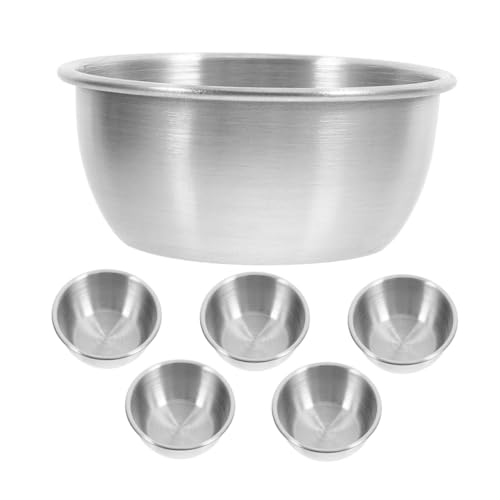 OFFSCH 6pcs Stainless Steel Dipping Sauce Cup Mini Dip Bowls Reusable Condiment Cups Ramekins Containers for Ketchup Dressing Home Party Restaurant Kitchen (70ml)