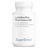 Supersmart Lactobacillus Rhamnosus GG 10 Billion CFU per Day (LGG Probiotic with Inulin) - L. Rhamnosus Supplement | Non-GMO & Gluten Free - 60 DR Capsules