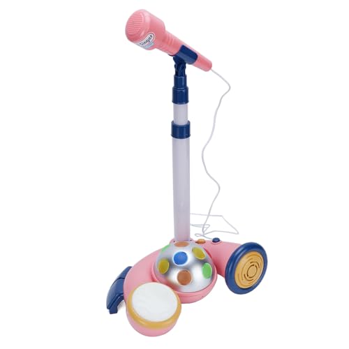 Eminchu Micrófono para Niños, Máquina de Karaoke con Amplificación de Sonido, Micrófono Portátil con Soporte, Ideal para Entretenimiento Infantil