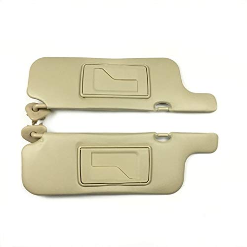 Visera Parasol,Visera De Coche For Toyota Corolla 2003-2012 Beige Ar Cortina Parasol Interior del Parabrisas Delantero Sol Visera Antideslumbrante Parasol con Espejo Kit (Color : Left and Right)