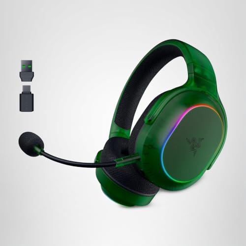 Razer Barracuda X Phantom Green Edition - Casque de Jeu multiplateforme sans Fil (285g, Triforce 40mm Driver, Dual Wireless HyperSpeed and Bluetooth) Phantom Green