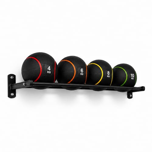 DECORDEEP Medicine Ball Rack Wall Mount Med Ball Storage Holder Slam Balls Rack for Home Gym Heavy Duty Exercise Equipement Wall Storage