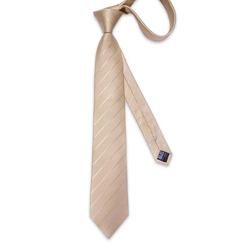 Image of DiBanGu Mens Silk Necktie Solid Color Tie and Pocket Square Cufflink Tie Clip Set Woven Plain Ties for Men Wedding Party