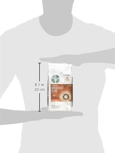 Image of Starbucks Ground Coffee, Breakfast Blend, Medium Roast Coffee, Notes of Brown Sugar & Sweet Orange, Ground 100% Arabica Coffee, 12-Ounce Bag (Pack of 2)