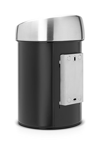 Brabantia Touch Bin Prullenbak 3L - Kunststof Binnenemmer - Matt Black / Matt Steel - Image 3