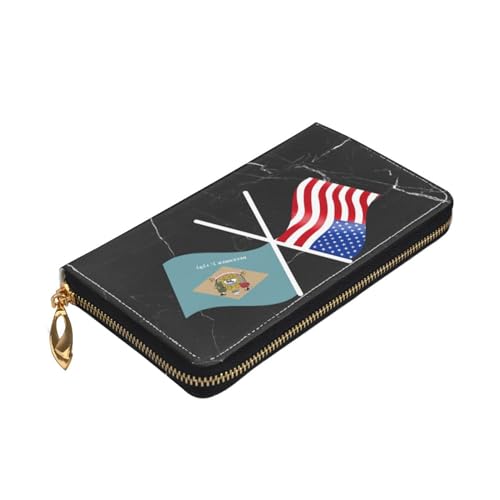 American And Delaware Flag Wallet Card Bag4