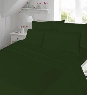 EGYPTO Fitted Sheet EXTRA DEEP POCKET, Wrinkle Resistant, Anti-Allergy - Green, Super King Bed