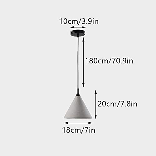 Lámpara colgante de cemento triangular estilo industrial nórdico 6