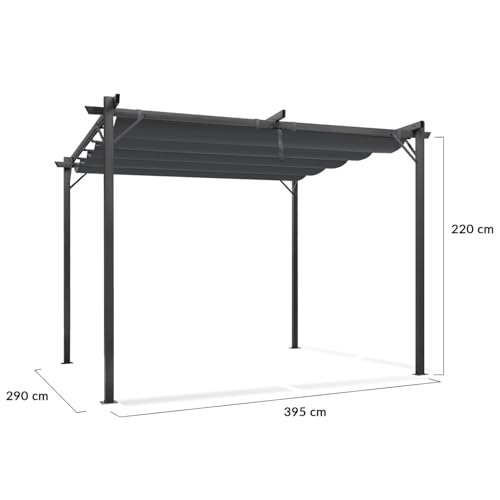 Pergola 3x4 M toit rétractable édition spéciale avec 4 stores robustes - 7