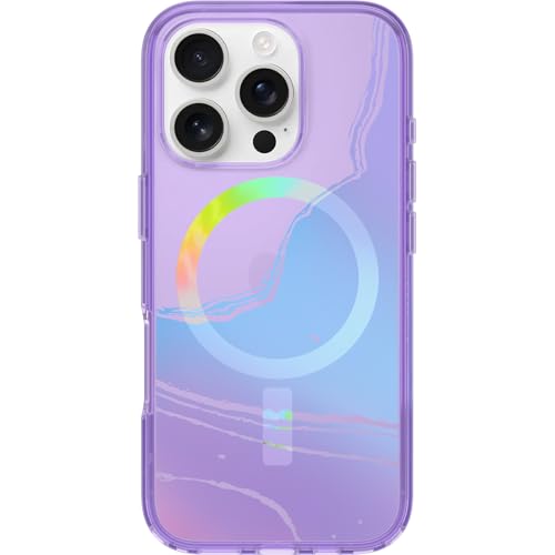 Image of OtterBox iPhone 16 Pro Symmetry Series Clear Case - Galactic Dreaming Purple - Ultra-Thin, Sleek iPhone Case, Glossy & Shiny iPhone Case