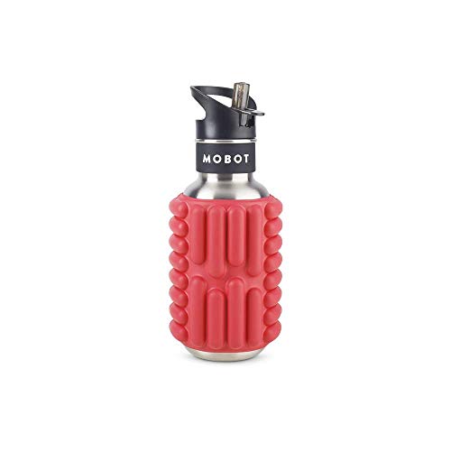 MOBOT Official – Firecracker 18oz – Foam Roller Water Bottle - High Performance Stainless Steel - High Density Foam -Built for Travel (Red Apple)