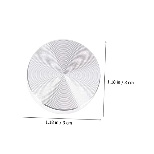 PRETYZOOM 8 Peças De Bolo De Alumínio Sólido Redondo Linha De Mesa De Café Disco De Alumínio Formato