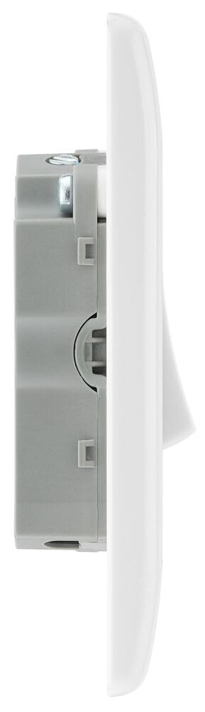 BG Electrical Six Gang Wall Light Switch, 2 Way, Round Edge, Nexus 800 Series, White Moulded, 20A, 16AX, 846 - Image 4