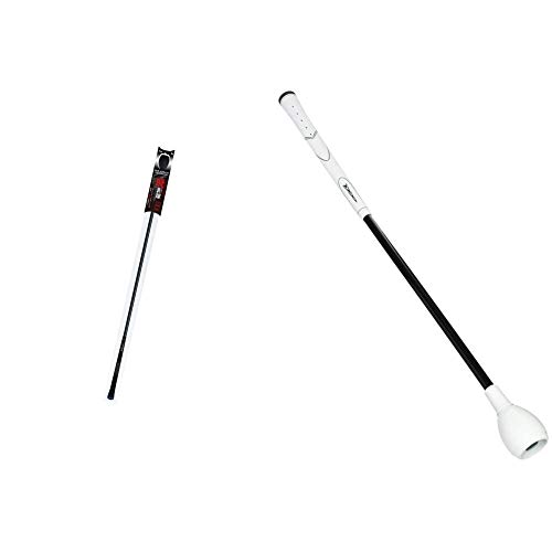 Tabata(タバタ) ゴルフ スイング 素振り 練習用品 トルネードスティック ロングタイプ ハードタイプ GV0231 LH & ゴルフ スイング 素振り 練習用品 トルネードスティック ショートタイプ ソフトタイプ GV0232 SS【セット買い】