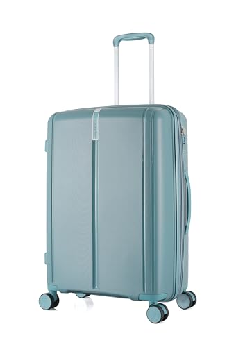 METZELDER Valise Rigide Victoria Coque Incassable 100% Polypropylène, Serrure TSA, avec Souflet Extension Garantie 2 Ans (Vert Pastel (Green), M (Moyenne) -...