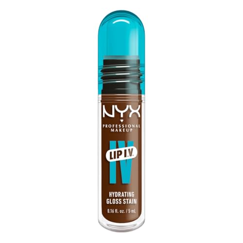 NYX Professional Make Up Lip IV 04 Cocoa Quench! Hydraterende Lipgloss + Stain - Tot 12 uur hydratatie - Verrijkt met Magnesium, Vitamine B12 en Kokoswater - 5ml - Afbeelding 3
