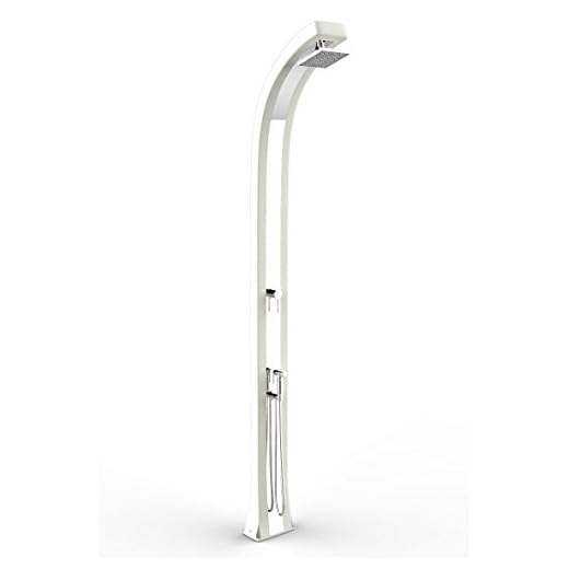 Ducha Classic Curva A Doble Entrada Agua Caliente Y Fría Arkema Spring Plus (Poletilene Hd Ducha Para Interior Y Exterior Con Miscelatoree Ducha Extraíble Arkema B145 9003 Blanco