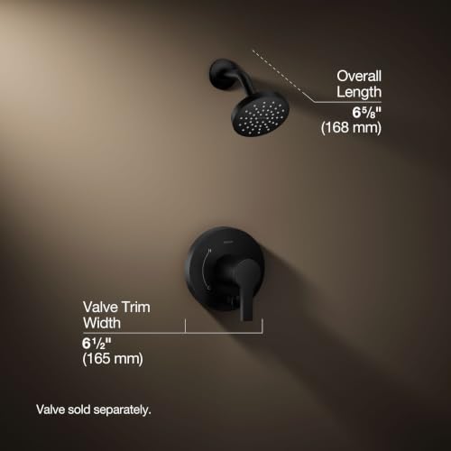 KOHLER T35326-4G-BL, Elate Rite-Temp Shower Trim Kit with Push-Button Diverter, 1.75 GPM Showerhead, Matte Black, Modern Shower Fixture, Water-Saving Design by Kohler - Image 4