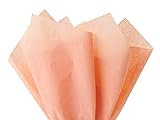Peach Tissue Paper 15 Inch X 20 Inch - 100 Sheets Premium Tissue Paper A1 bakery supplies Made in...