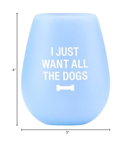 About Face Designs Hilarious Say What Collection - Silicone Wine Cup, 12.5-Ounce, All The Dogs - Image 3