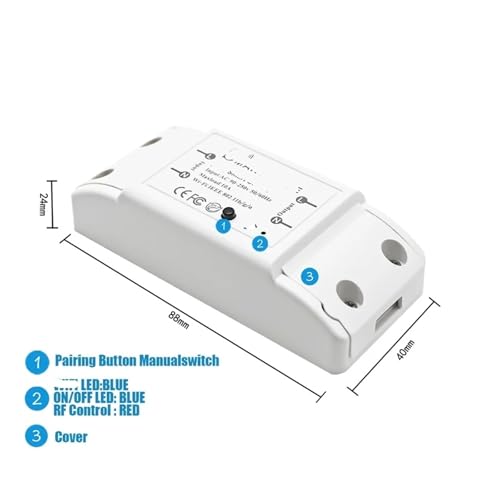Módulo disyuntor inteligente de 10 A con interruptor remoto inalámbrico 3